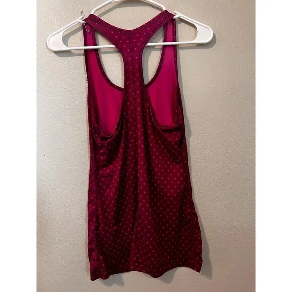 Women's Nike Pink Polka Dot DriFit Racerback Tank Size S [EXCELLENT] - Picture 3 of 5